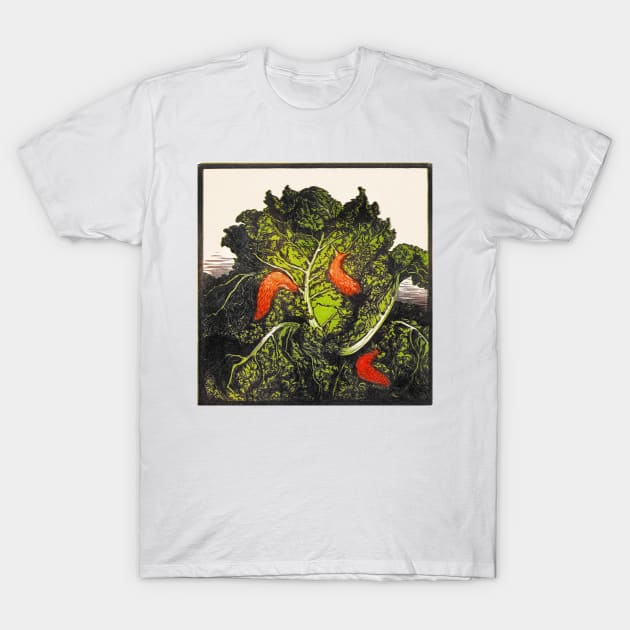 Slugs on Cabbage - Julie de Graag T-Shirt by ellanely